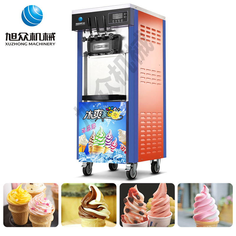 Xu Crowdice Machine Commercial Fully Automatic Summer New Small Standing Ice Cream Machine Ice Cream Machine Sweet Drum Machine