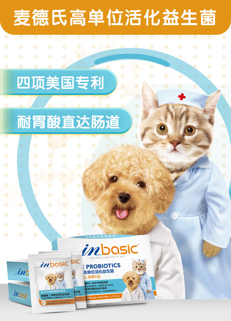 American Med's dog probiotics cat gastrointestinal treasure pet conditioning gastrointestinal vomiting diarrhea diarrhea puppies and cats