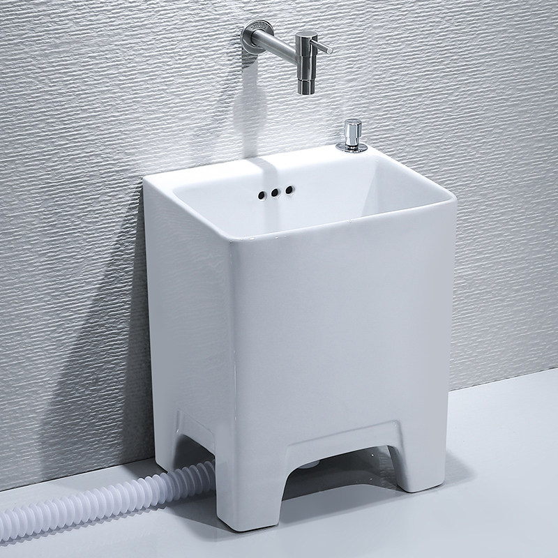 High foot small number of mop pool Home Balcony Make-up Room Ground Basin Mop Pool Ceramic Mound Pool 33 × 27