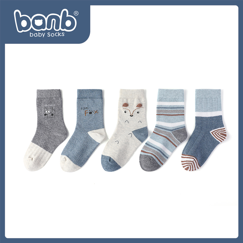 Bambi Children Socks Spring Autumn Winter Pure Cotton Thin boy Boy girl boy CUHK Cute Baby Midcylinder Socks