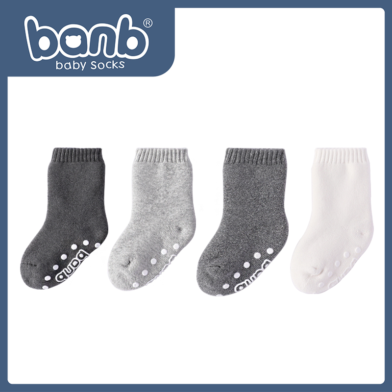 Bambi baby socks autumn winter days cotton socks thickened anti-slip warm new beginner toddler baby learn step floor socks