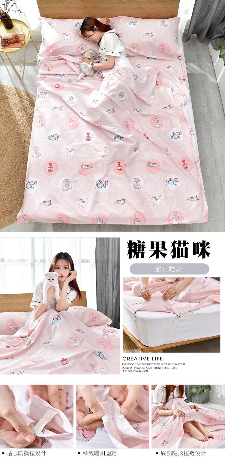 Khách sạn sống qua túi ngủ bẩn cotton siêu nhẹ tấm du lịch chăn che khách sạn chống bẩn du lịch xách tay du lịch túi ngủ - Túi ngủ túi ngủ văn phòng cao cấp