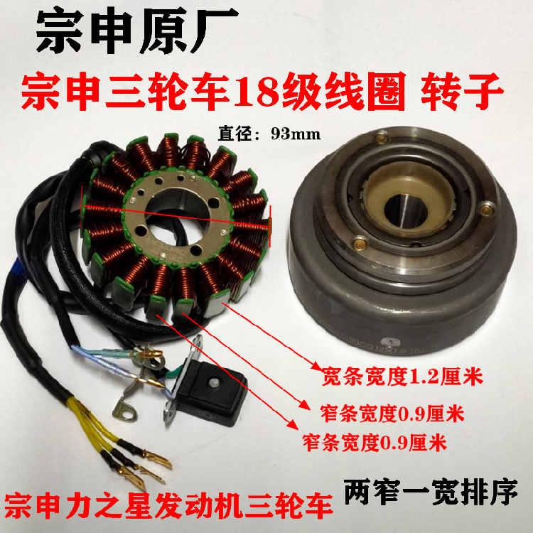 Zhenchengli's star tricycle engine magnetic motor coil CG18 class coil rotor magnetic steel Zonshin original plant