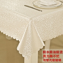 Trekking waterproof cloth table cloth light and luxurious high sense square paved with cloth table cloth anti-oil tea table cloth on the table
