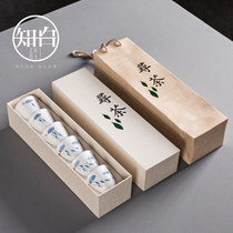 Hand-painted tea cup ceramic 6 sets of household Japanese tea set tea cup small tea bowl office sheep fat jade bucket