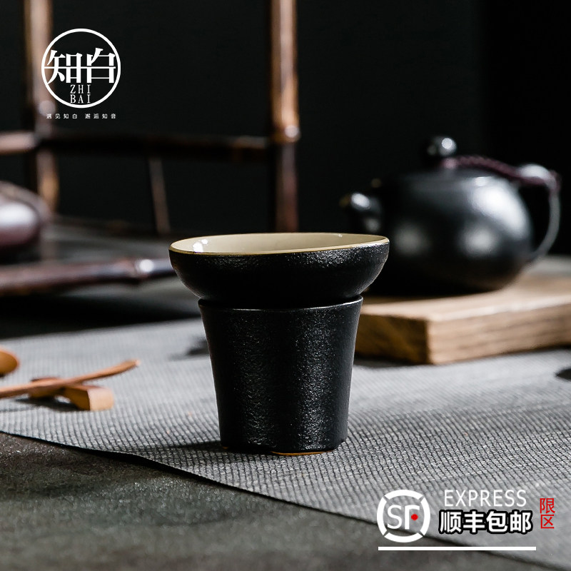 Knowing the daytime black ceramic tea filter tea filter tea filter tea sequence tea accessories hand ceramic filter
