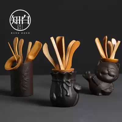 Zhibai Zisha tea ceremony six gentlemen kung fu tea set accessories tea knife tea spoon Tea Needle tea clip spare parts household