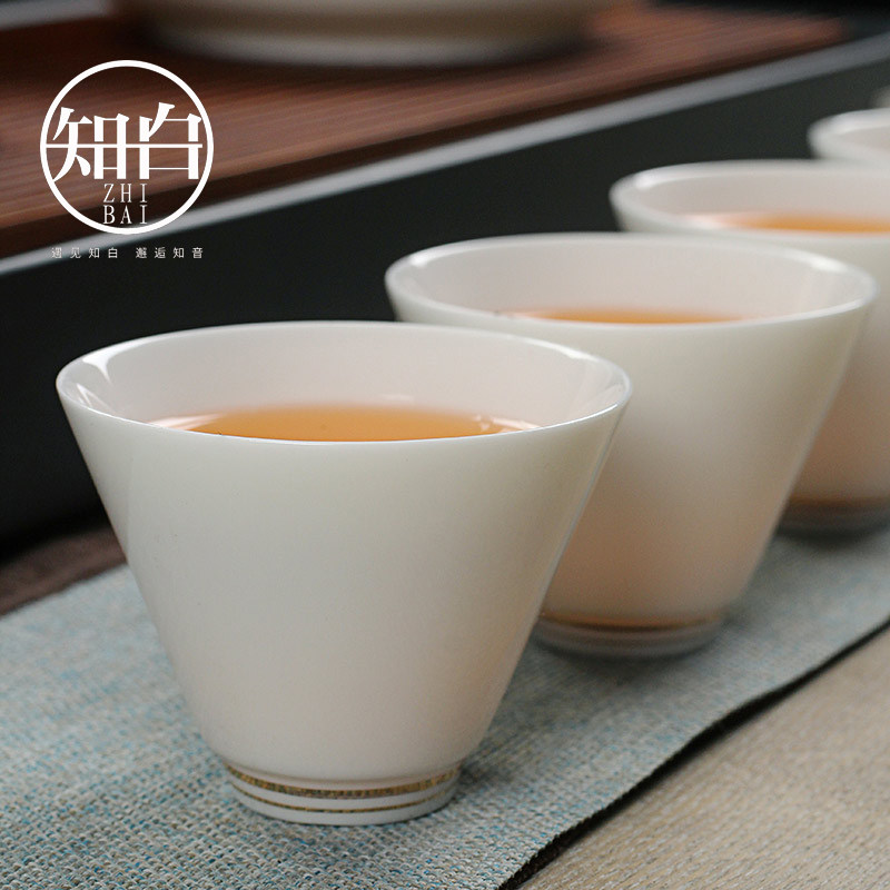 Handcraft master cup cup ceramic tea cup Japanese tea cup large office tea lap transparent tea bowl