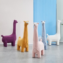 Children alpaca cute pet wait for giraffe large stool animal pet shoe stool creative cartoon living room Net Red