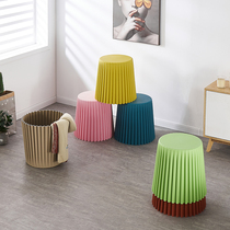 Bench Nordic plastic home high stool simple creative adult fashion round stool spare modern low stool stool thickening