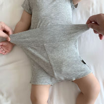 Little Zheng Boy Sleepwear Summer Children Ice Silk Mask Air Conditioning Suit Baby Modale Suit Babys Home Suit