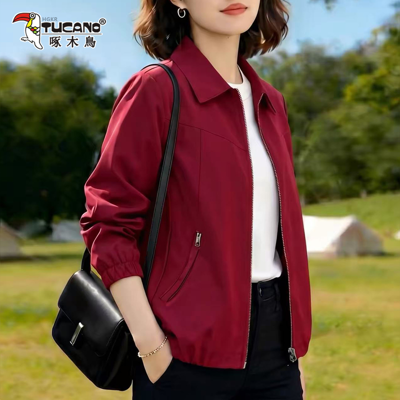 Woodpecker Brand Autumn Trench Coat for Women, Popular 2026 New Style, Elegant, Age-Reducing, Casual, Versatile, Short Cardigan Top