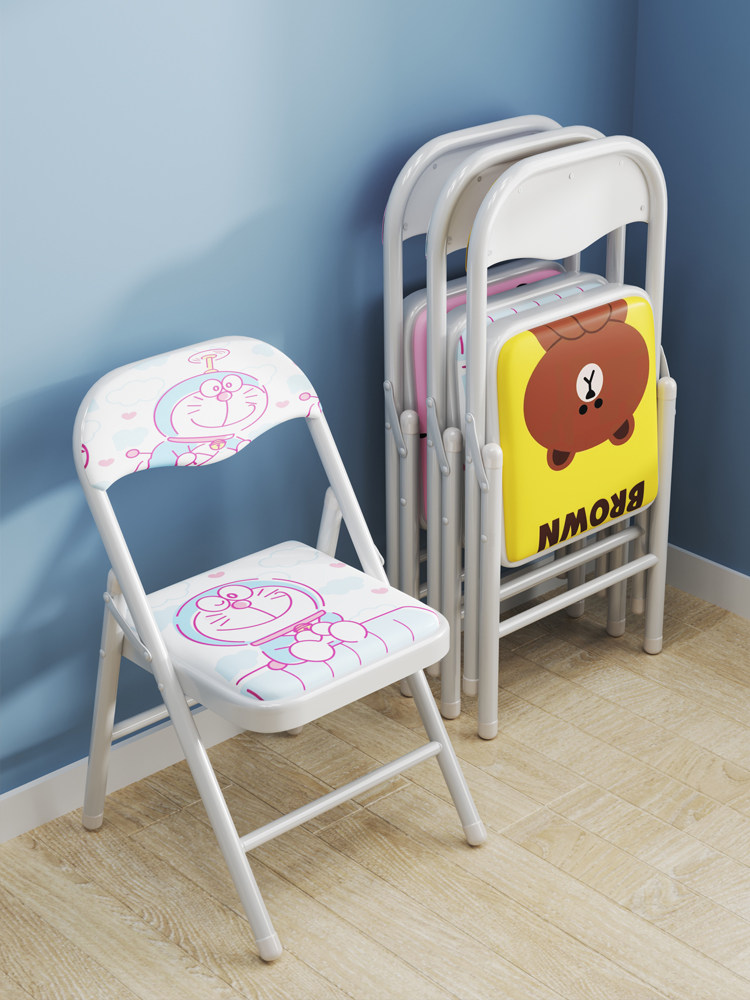 Children's chair student home backrest learning small chair simple folding seat girl writing homework desk stool
