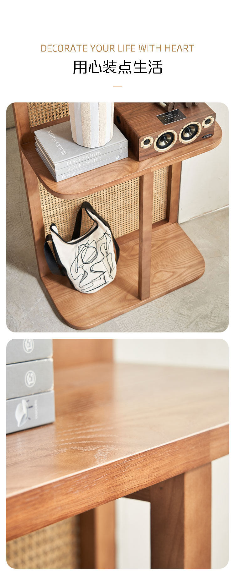 напольная ширма 北欧创意置物座屏小户型家用玄关隔断白蜡木可移动客厅卧室屏风