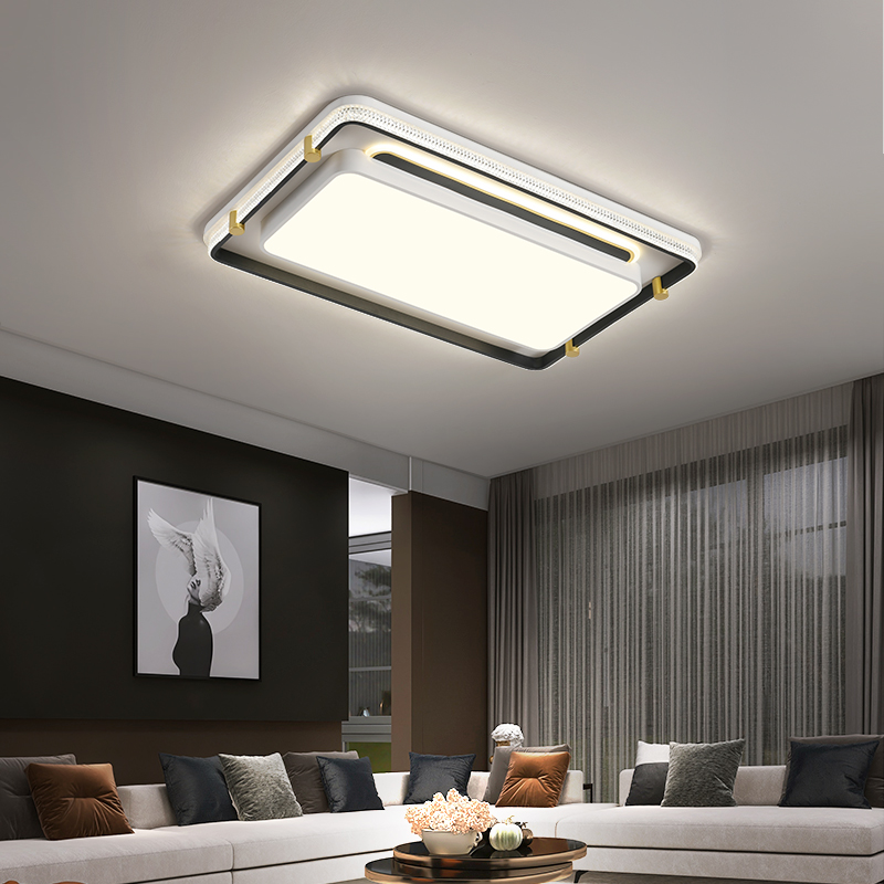 Living room lamp 2022 new bedroom crystal lamp simple atmosphere modern ultra-thin minimalist intelligent control ceiling lamp