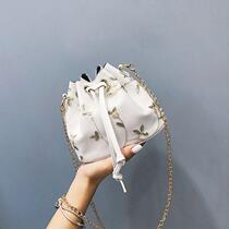 Bag womens bag niche designer bucket bag female messenger 2019 new small CK embroidery womens latest version of the tide