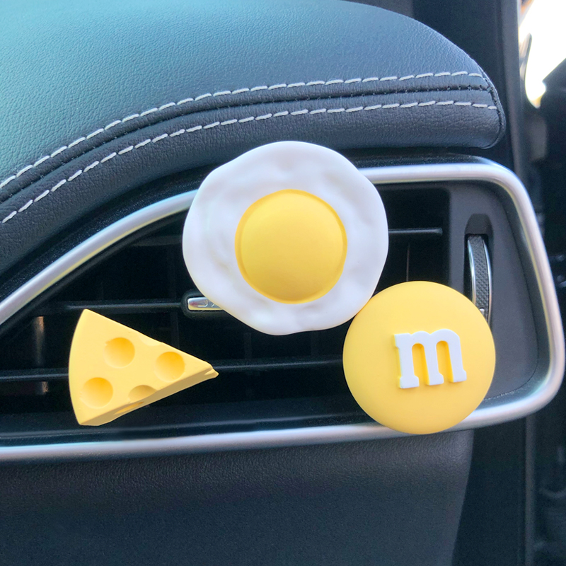 Car exhaust perfume fragrance decorated cute cartoon loaf egg cheese m soybean milk three brothers fragrance stone