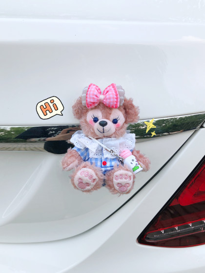 可爱熊车尾挂件后备箱尾部公仔玩偶油箱车外装饰品车顶卡通通用款
