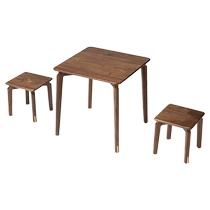 Bronze Wood Ism Van High Black Walnuts Solid Wood Log Small Table Stool Children Learn Writing Desk Changing Shoes Bench Modern Brief