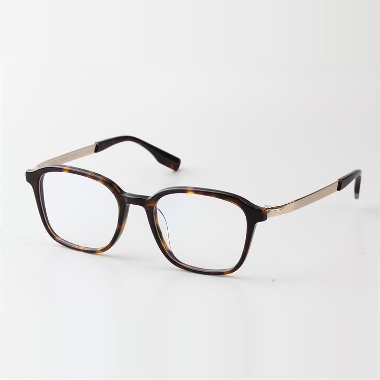 Simple Square Frame Glasses for Men and Women with Myopia, Can Be Fitted with Prescription Lenses, Blue Light Blocking, Large Frame Glasses for Square and Round Faces, Non-Prescription Frames 6507