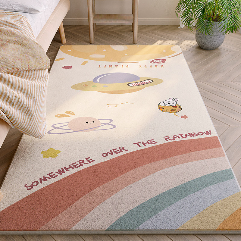 In Bedroom Bedhead Carpet Maid Size Bedbed Bedside Carpet Mat Child Thickness Anti-fall Floor Pad