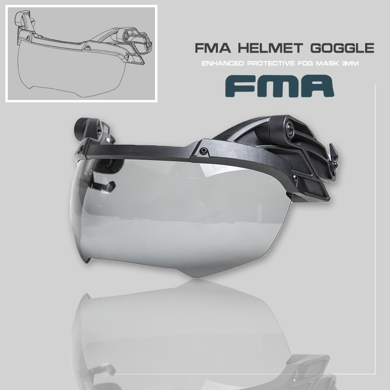 TBFMA OP goggles reinforced with protective goggles plus hard thickened anti-fog lenses 3MM thickness TB1297