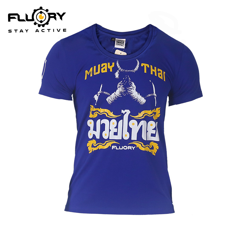 Cotton boxing clothes men and women training ancient Muay Thai T-shirt ufc fighting short sleeve fighting suit red fitness top