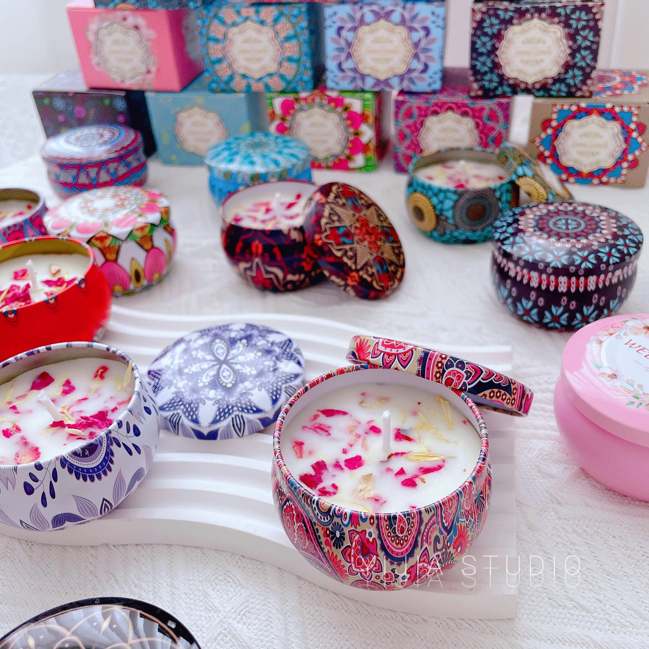 6pcs set of Scented Candles Natural Soybean wax Essential Oil-T