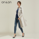 ON-ON-Anian 2020 mùa thu mới của Hàn Quốc phiên bản Casual rắn màu Loose Suit Collar eo áo gió Coat Woman