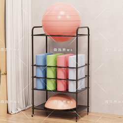 Yoga mat storage rack Wave speed ball large hemisphere medicine ball storage rack yoga studio gym equipment storage rack