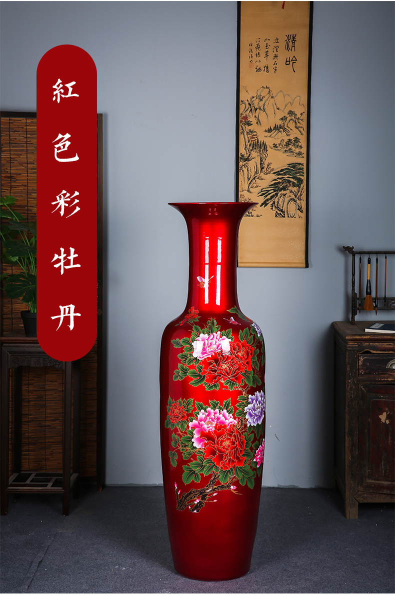 Jingdezhen ceramics glaze landing large crystal vase sitting room the opened flower arranging I household adornment furnishing articles