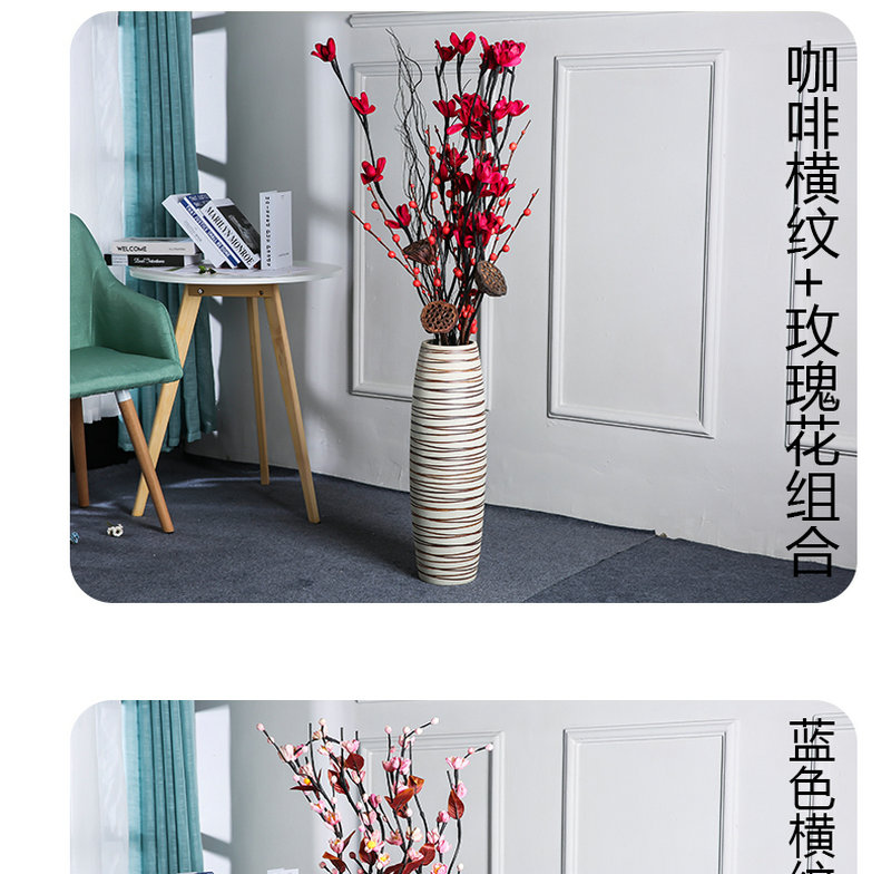 Jingdezhen ceramic dry flower lucky bamboo vases, flower arrangement sitting room home decoration I and contracted Nordic landing place