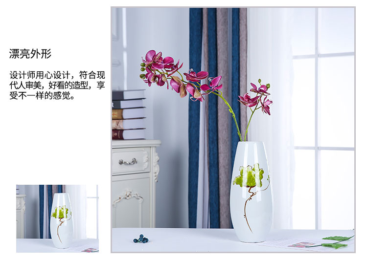 Jingdezhen ceramics I and contracted white vase small sitting room dried flowers flower arrangement table decorations furnishing articles