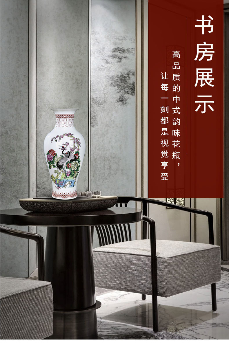 Jingdezhen ceramic blue and white porcelain vase archaize furnishing articles flower arranging, blue and white landscape new sitting room of Chinese style household act the role ofing is tasted