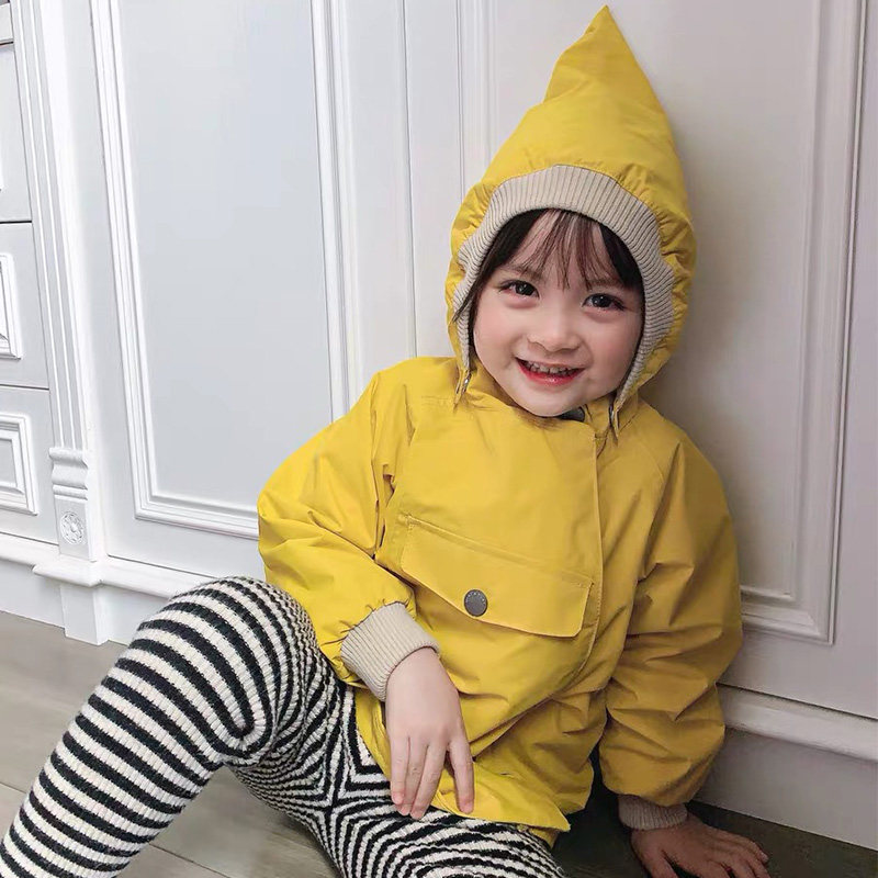 Danish MAT customised male and female children spring and autumn thin wind clothes jacket waterproof windproof elf hat jacket