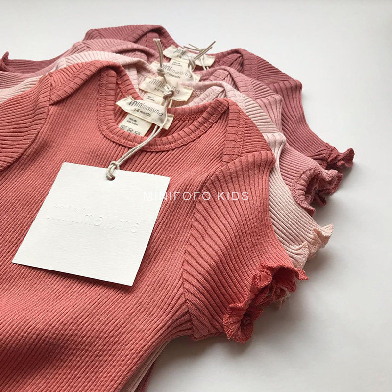 Danish mm baby baby bag fart vest baby jumpsuit spring and summer thin silk cotton blended thread elastic large