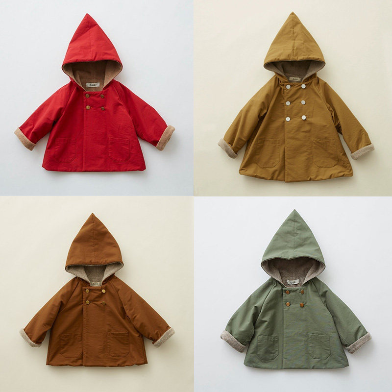 Japanese small crownins bursting with 20-year winter children's baby genie cap jacket cotton suit padded jacket and waterproof windproof