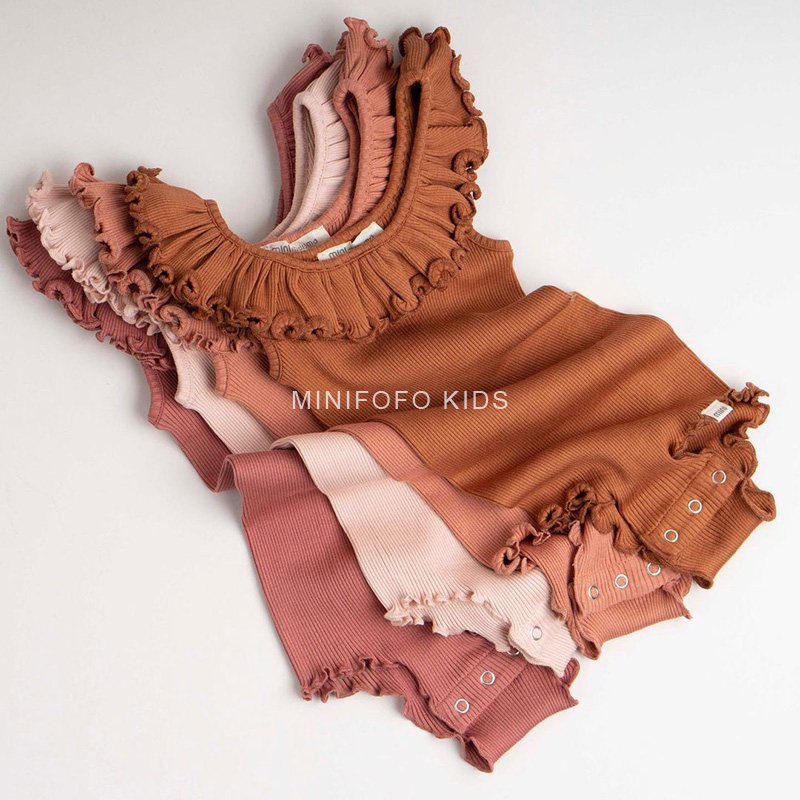 Denmark mm custom baby baby silk lace vest romper bag fart jumpsuit jumpsuit sleeveless threaded elastic