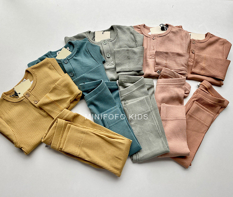 21 spring and summer new mar baby long-sleeved T-shirt inner pants bag fart clothes modal cotton thread home suit