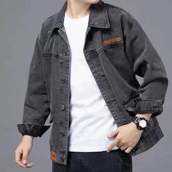 Autumn and winter new men's denim jacket retro and handsome