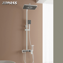 White Thermostatic Bathroom All-copper Shower Shower shower suit Bathroom Home Bath Booster Shower Bath Shower shower
