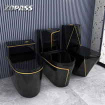 Black household toilet toilet Ceramic siphon toilet Color creative personality toilet toilet