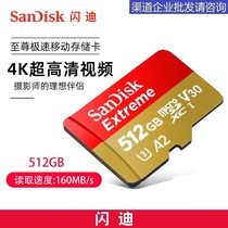 SanDisk Flashy TF512G Flash Card To Zun Pole Speed MicroSD Sports Camera Drone Memory Card