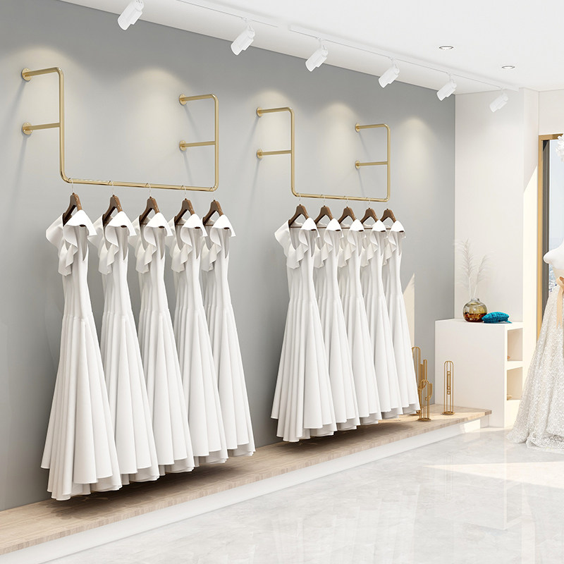 Clothing Wedding Dress Shop Wall-mounted Hanger Gown Jane about upper wall Wedding Yarn Show Shelves Upscale Hanging Wedding Dresses Shelf-Taobao