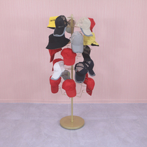 Clothing Store Hat Rack Shelf Show Ground Hat Brace Bay Ornament Store Multilayer Hanging Hat Bracket Nano Gold