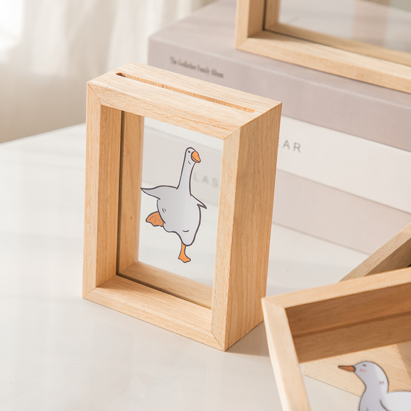 Simple Solid Wood Photo Frame for Displaying 6-Inch and 8-Inch Photos, Album Specimen Frame with Embossed Transparent Double-Sided Glass Frame Simple Solid Wood Photo Frame for Displaying 6-Inch and 8-Inch Photos, Album Specimen Frame with Embossed Transparent Double-Sided Glass Frame