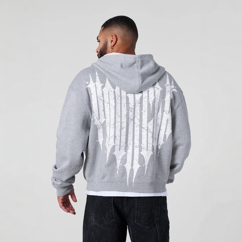 American Trendy Brand Youngla Hooded Sports Sweatshirt, Fashionable Jogging Casual Fitness Running Zipper Cardigan Jacket