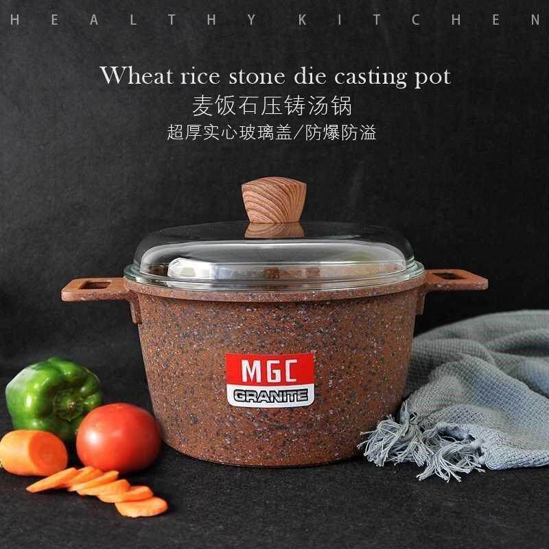 medical stone soup pot granite 24cm non stick sop pot
