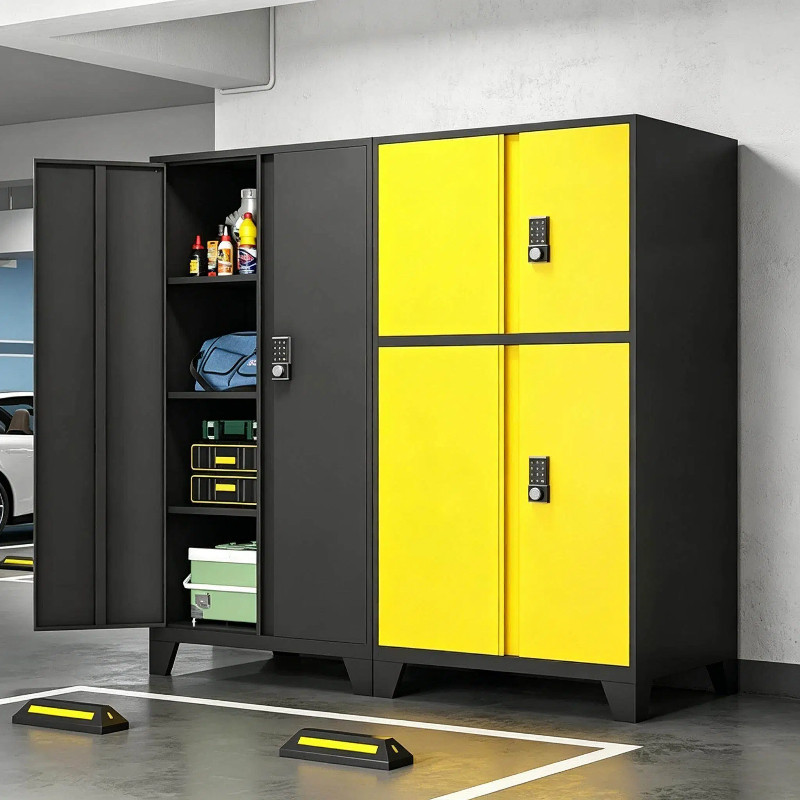 Parking Storage Cabinet with Lock, Moisture-Proof and Rust-Proof, Outdoor Camping Miscellaneous Items and Fishing Gear Storage Cabinet, Garage Storage Cabinet Parking Storage Cabinet with Lock, Moisture-Proof and Rust-Proof, Outdoor Camping Miscellaneous Items and Fishing Gear Storage Cabinet, Garage Storage Cabinet