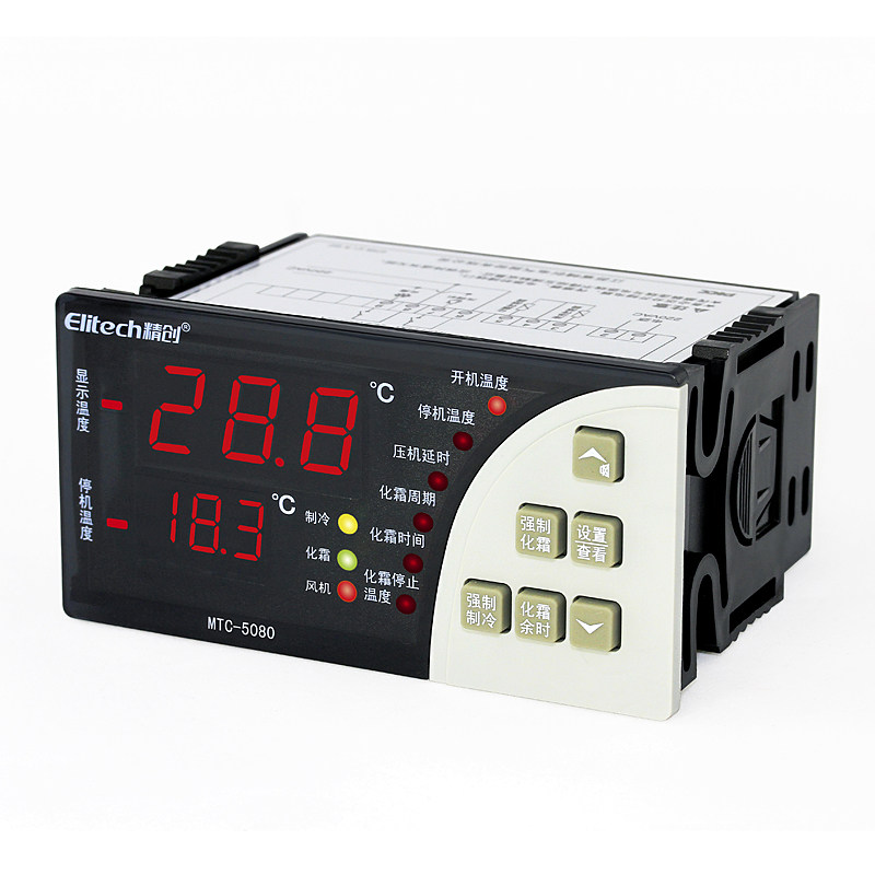Jingchuang Thermostat Dual Temperature Display Over Temperature Alarm Refrigeration Defrost Jingyi Series MTC-5080